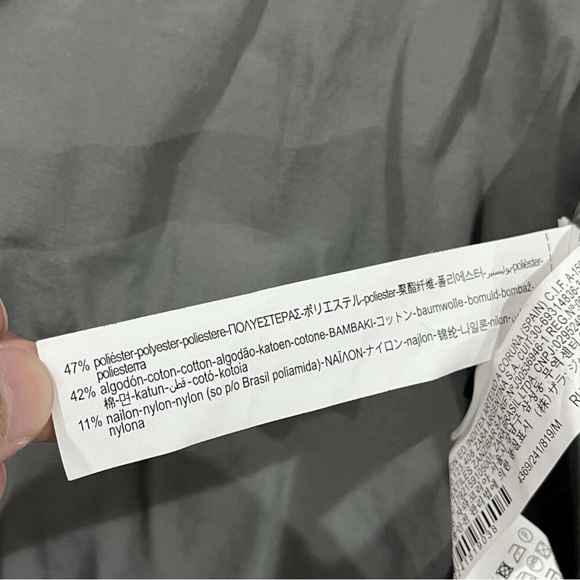 Zara Trench Coat Jacket OverSized Gray Double Breasted Size M - Picture 7 of 10